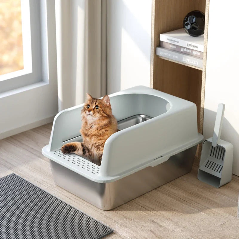 Large Stainless Steel Litter Box